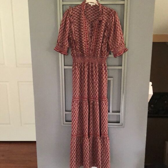Max Studio BoHo short sleeve maxi dress size M - Picture 1 of 7